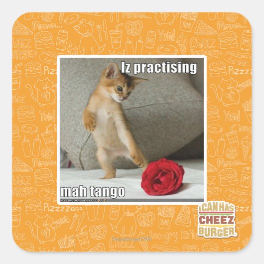 Is het beoefenen van mah tango vierkante sticker (Voorkant)