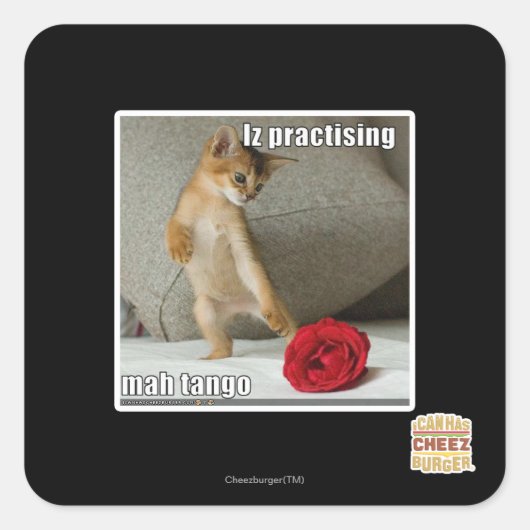 Is het beoefenen van mah tango vierkante sticker (Voorkant)