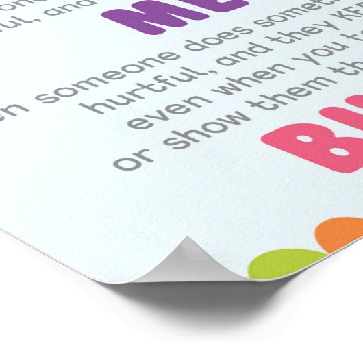 Is het de pesterijen anti-pülcampagne van de klasl poster (Hoek)