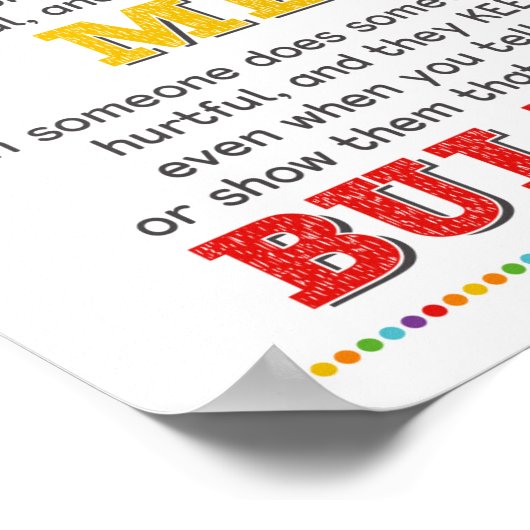 Is het de pesterijen anti-pülcampagne van de klasl poster (Hoek)