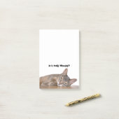 Is het echt maandag? Grappige Abyssinian Cat Meme Post-it® Notes (Op bureau)
