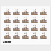 Is het echt maandag? Grappige Abyssinian Cat Meme Vierkante Sticker (Vel)