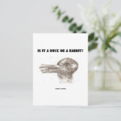 Is het een eend of een konijn? (optische illusie) briefkaart (Staand voorkant)
