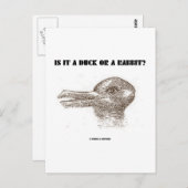 Is het een eend of een konijn? (optische illusie) briefkaart (Voorkant / Achterkant)