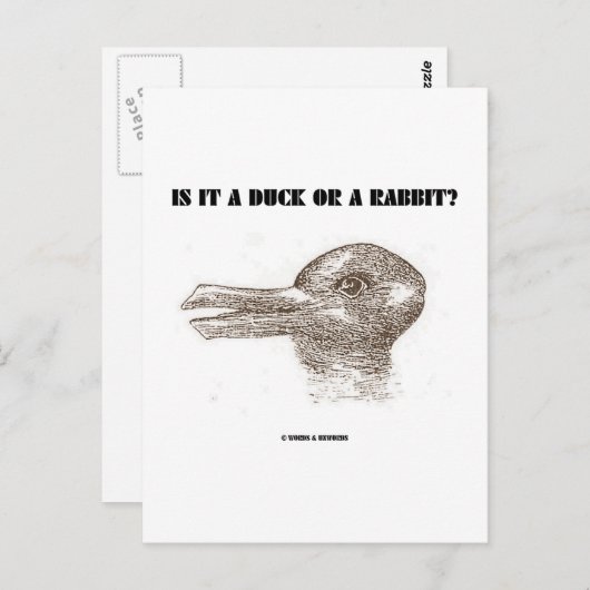 Is het een eend of een konijn? (optische illusie) briefkaart (Voorkant / Achterkant)