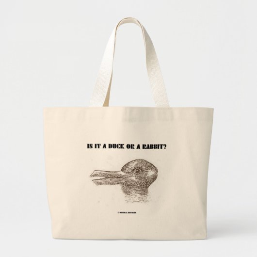 Is het een eikel of een konijn? (optische verlicht grote tote bag (Voorkant)