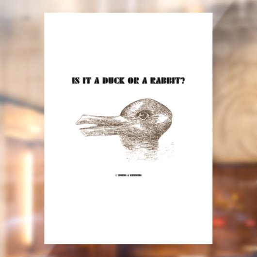 Is het een eikel of een konijn? Optische verlichti Raamsticker (Vel 2)