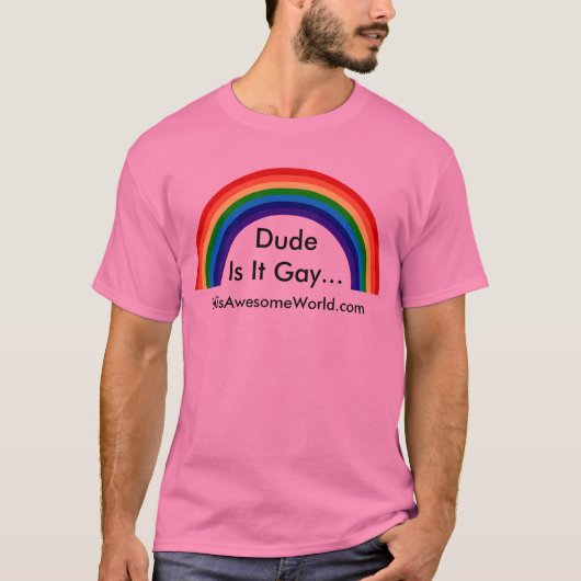 Is het een homo...v2 t-shirt (Voorkant)