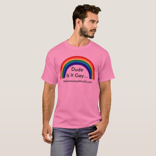 Is het een homo...v2 t-shirt (Voorkant volledig)