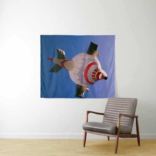 Is het een vliegtuig? Is het een hete luchtballon? Wandkleed (In Situ (horizontaal))