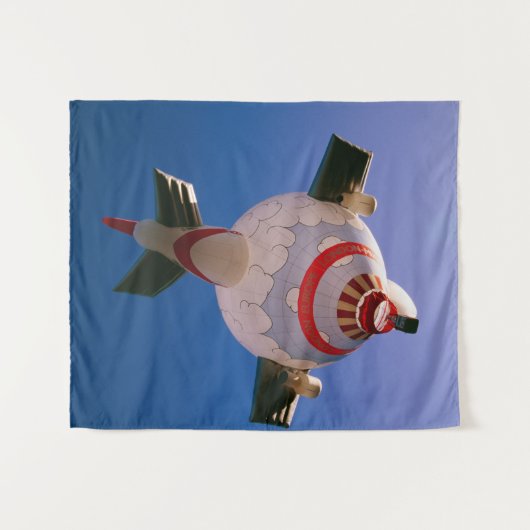 Is het een vliegtuig? Is het een hete luchtballon? Wandkleed (Voorkant (horizontaal))