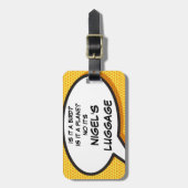 IS HET EEN VOGEL gepersonaliseerde Grappige Stripb Bagagelabel (Voorkant verticaal)