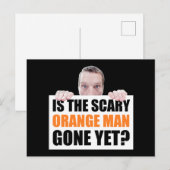 Is het eng Oranje Man al weg? Anti-Trump Briefkaart (Voorkant / Achterkant)