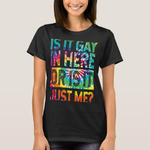 Is het gay hier in gay homo lesbisch gay toleranti t-shirt