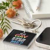 Is het gay hier of is het gewoon mij Grappig LGBTQ Sleutelhanger (Voorkant Rechts)