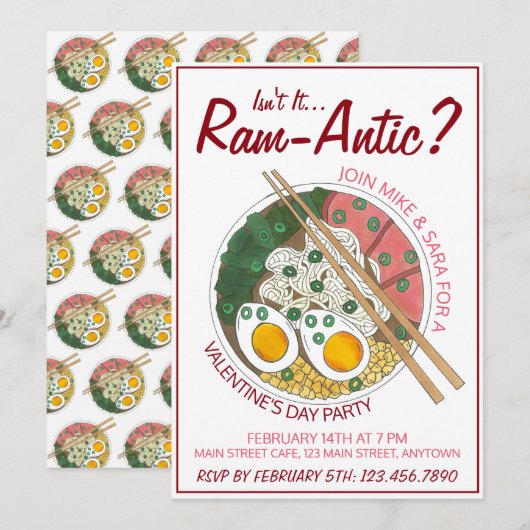 Is het geen Ram-antic (Romantic) Valentijnsdag Kaart (Voorkant / Achterkant)