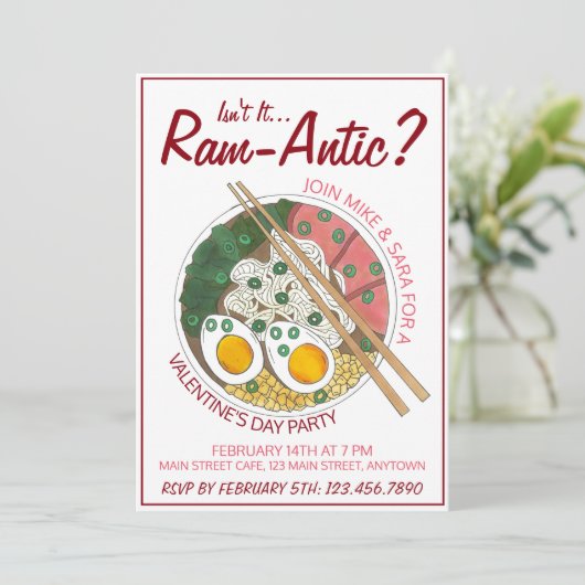 Is het geen Ram-antische (romantische) Valentijnsd Kaart (Staand voorkant)