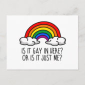 IS HET HIER GAAN OF IS HET NET MIJ? BRIEFKAART (Voorkant)