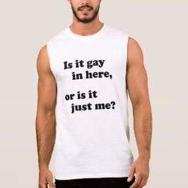 IS HET HIER GAY, OF IS HET ALLEEN MIJ? T-SHIRT