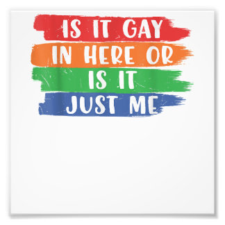 Is het hier of ben ik gewoon lesbische homo LGB? Foto Afdruk