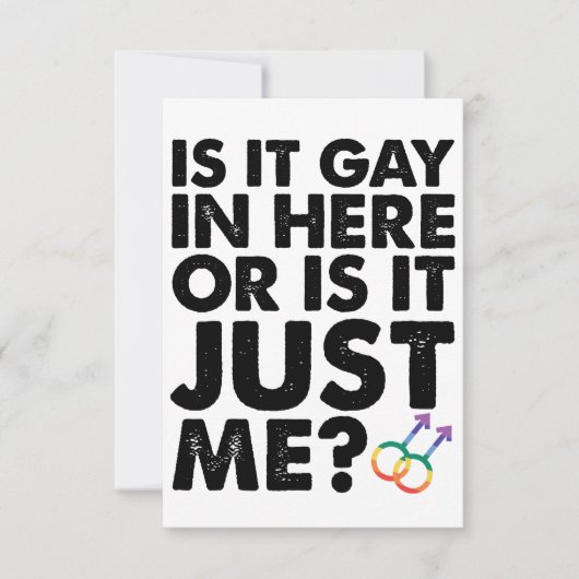 Is het hier of is het gewoon mijn LGBT Pride? Bedankkaart (Voorkant)
