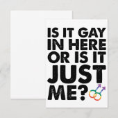Is het hier of is het gewoon mijn LGBT Pride? Bedankkaart (Voorkant / Achterkant)