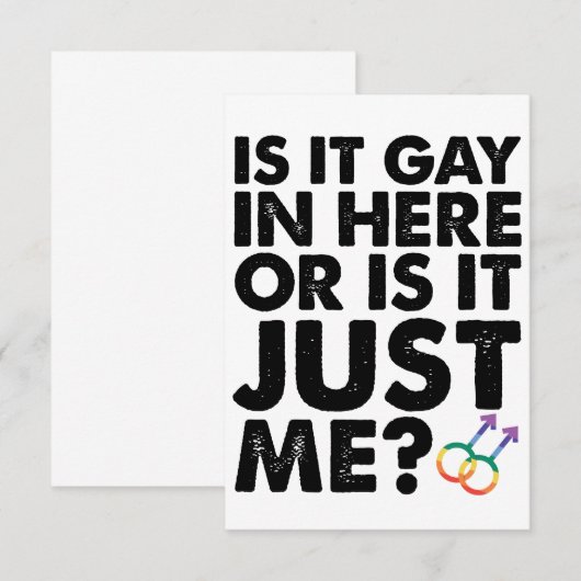 Is het hier of is het gewoon mijn LGBT Pride? Bedankkaart (Voorkant / Achterkant)