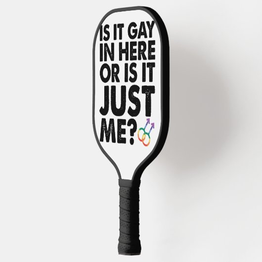 Is het hier of is het gewoon mijn LGBT Pride? Pickleball Paddle (Links)