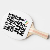 Is het hier of is het gewoon mijn LGBT Pride? Tafeltennisbatje (Zijkant)