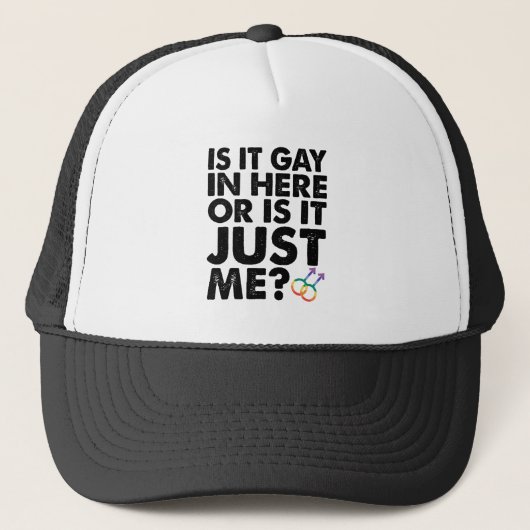 Is het hier of is het gewoon mijn LGBT Pride? Trucker Pet (Voorkant)