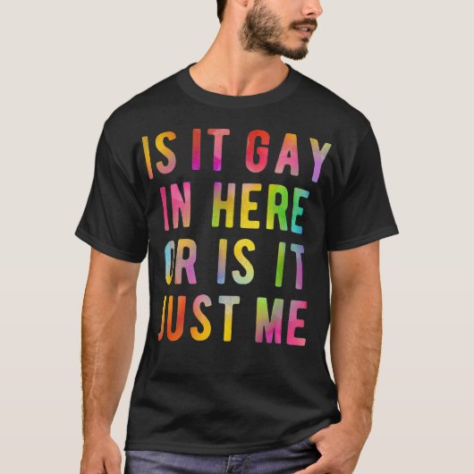 Is het hier of is het gewoon mijn LGBTQ regenboogG T-shirt (Voorkant)