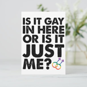 Is Het Homoseksueel Hier Of Is Het Alleen Mij LGBT Bedankkaart