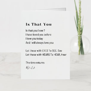 Is het jou die ik zie liefdesgedicht poëzie folie wenskaart