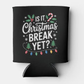 Is het kerstvakantie Holly Candy Cane Boom Blikjeskoeler (Voorkant)