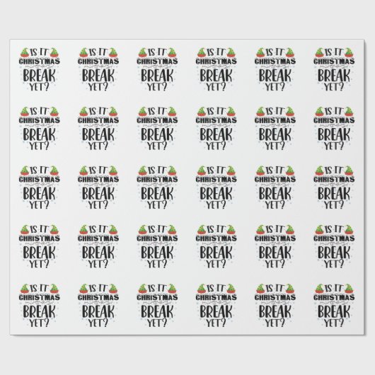 Is het kerstvakantie maar grappige vakantie leraar cadeaupapier (Vlak)