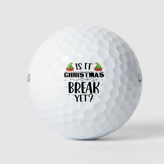 Is het kerstvakantie maar grappige vakantie leraar golfballen (Voorkant)