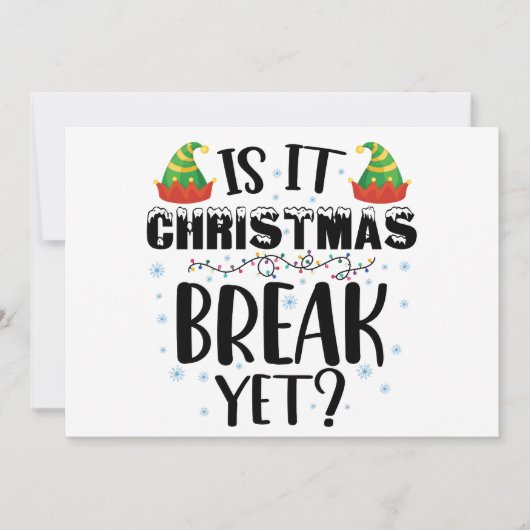 Is het kerstvakantie maar grappige vakantie leraar kaart (Voorkant)