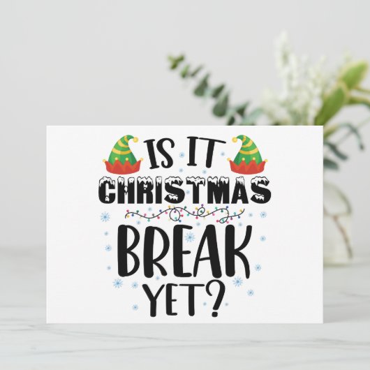 Is het kerstvakantie maar grappige vakantie leraar kaart (Staand voorkant)