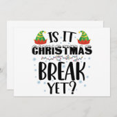 Is het kerstvakantie maar grappige vakantie leraar kaart (Voorkant / Achterkant)