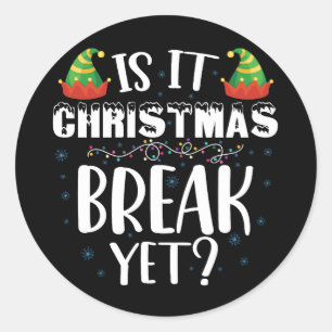 Is het kerstvakantie maar grappige vakantie leraar ronde sticker