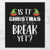 Is het kerstvakantie maar grappige vakantie leraar wijn etiket (Enkel label)