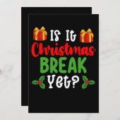 Is het kerstvakantie maar toch grappige vakantie kaart (Voorkant / Achterkant)