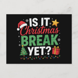 Is het kerstvakantie nog, leraar, kerstman hoed Xm Feestdagenkaart