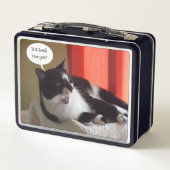 Is het lunchtijd nog, smoking cat lunchboxen (Achterkant)