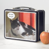 Is het lunchtijd nog, smoking cat lunchboxen (In situ)