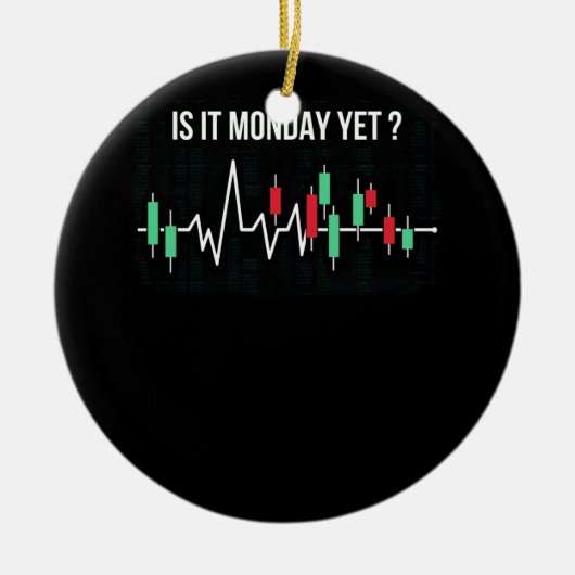 Is het maandag nog dag waarop de beursmarkt crypti keramisch ornament (Voorkant)