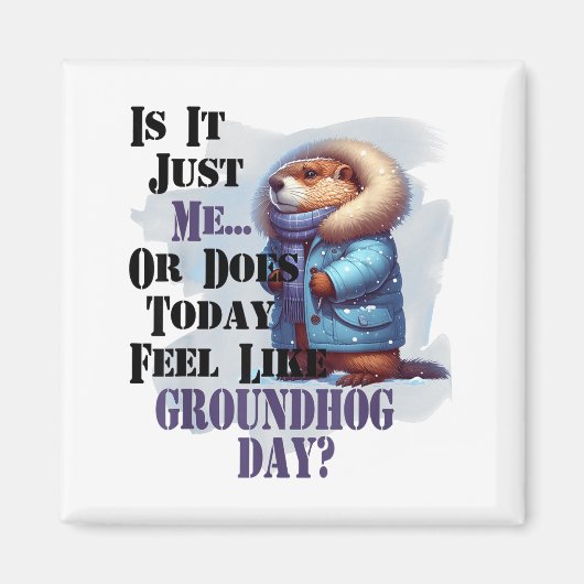 Is het mij of voelt vandaag als Groundhog Day - F Magneet (Voorkant)