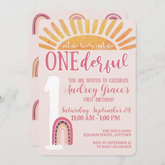 Is het niet een mooie verjaardagsuitnodiging? kaart (Voorkant / Achterkant)