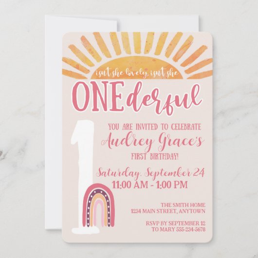 Is het niet een mooie verjaardagsuitnodiging? kaart (Voorkant)