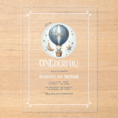 Is het niet een prachtig acryl eerste verjaardagsf uitnodigingen (Voorkant)